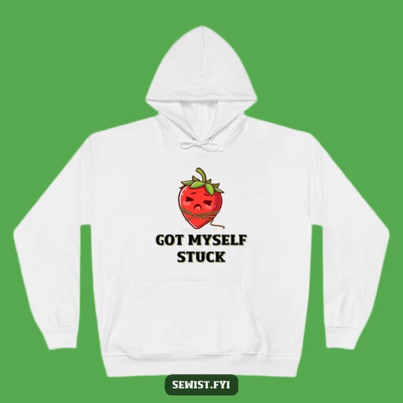 Funny Startled Strawberry Hoodie: Cozy Comfort with Crafty Comedy!