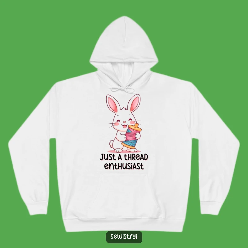 Funny Rabbit Hoodie: Cozy Stitcher Rabbit, Warm & Hilarious Craft Gift!