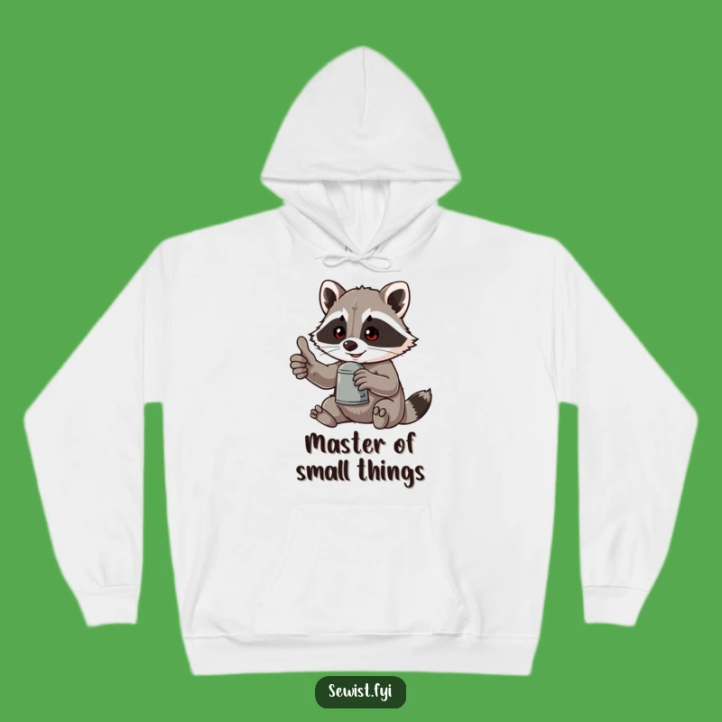 Cozy Funny Raccoon Thimble Hoodie: Your Warm, Humorous Gift!