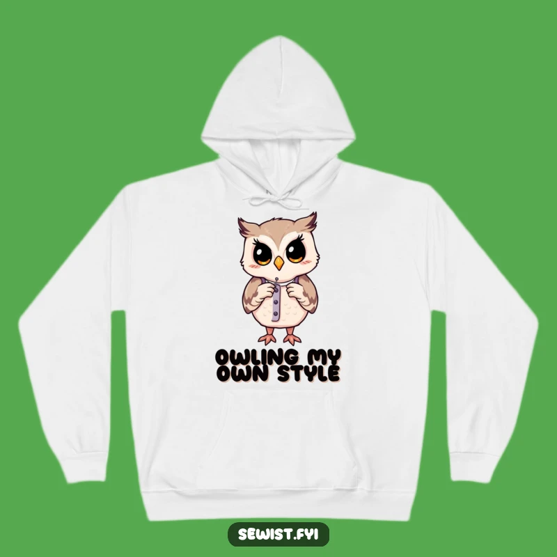 Cozy Funny Owl Dress Form Hoodie: Contented Critter Stays Warm, Craft Gift