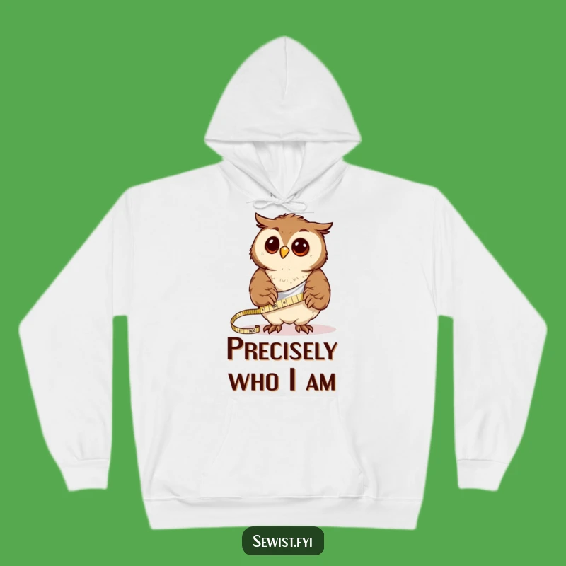 Funny Owl Crafter Hoodie: Cozy Measuring Bird Apparel, Perfect Gift for Makers