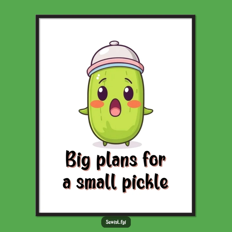 Free Printable Pickle Wall Art: Funny Thimble Decor, Downloadable DIY Art For Quirky Spaces