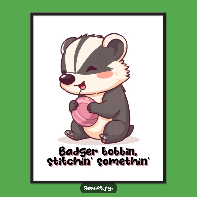 Free Printable Wall Art: Badger Weaver Decor, Digital Download for Artisan Spaces