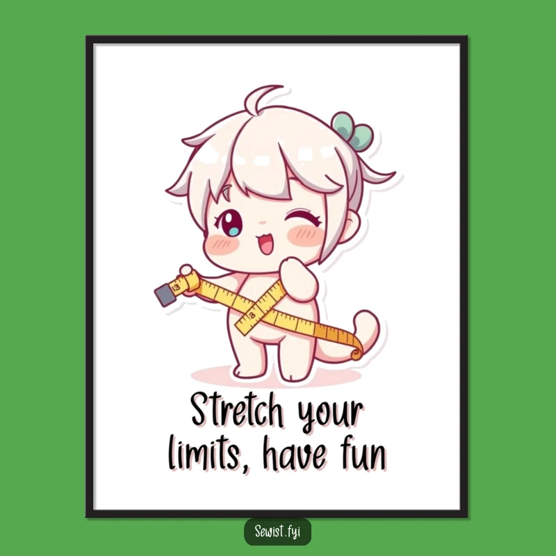 Free Printable Wall Art: Playful Measuring Character - Funny Downloadable Decor