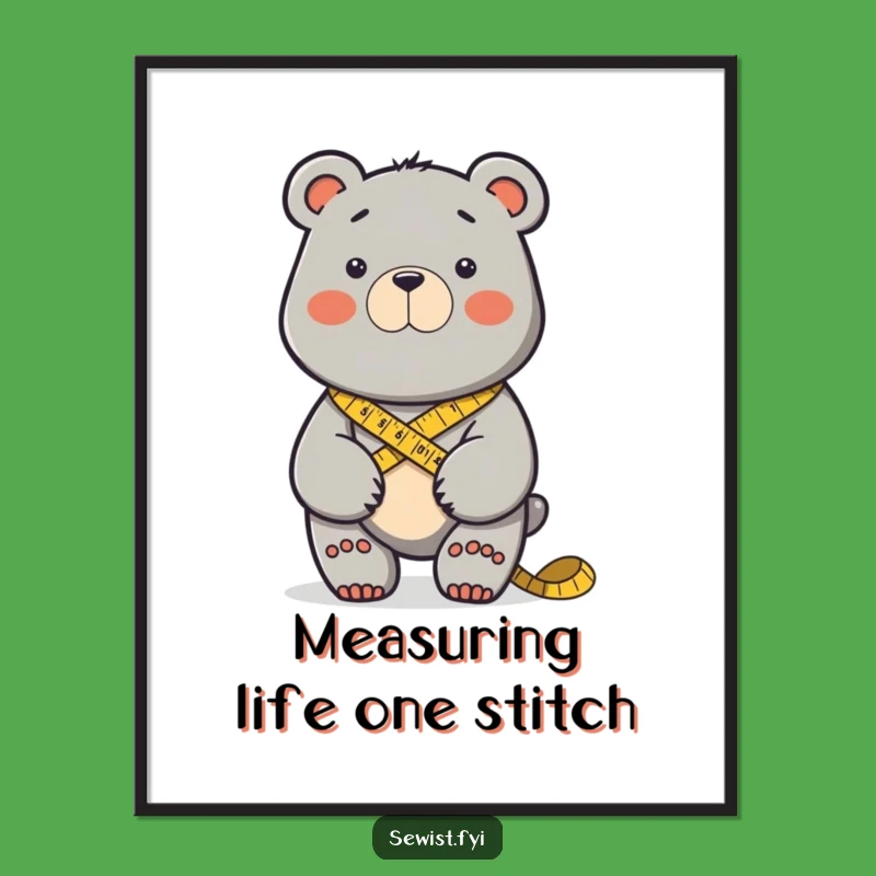 Free Printable Bear Tailor Art - Determined Downloadable Wall Decor