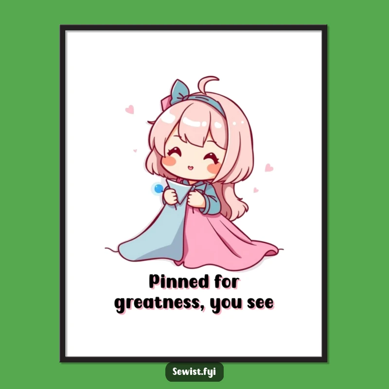 Free Printable Wall Art: Pinning Possibilities, Funny Sewing Character, DIY Decor