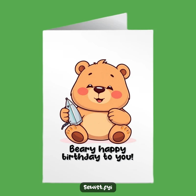 Free Printable Bear Birthday Card: Smooth Sailing Downloadable Gift for a Great Celebration!