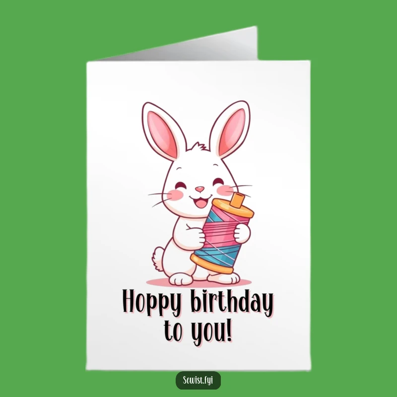 Free Printable Birthday Card: Cheerful Rabbit Craft, Birthday Fun, Downloadable Gift