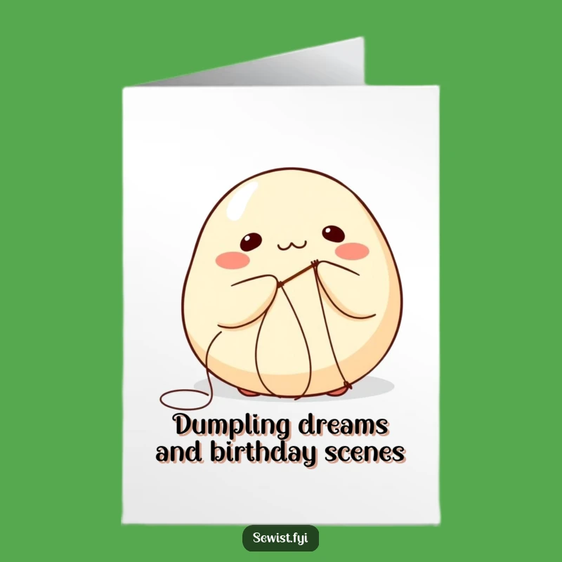 Funny Free Printable Birthday Card: Dumpling's DIY Mishap Downloadable Gift