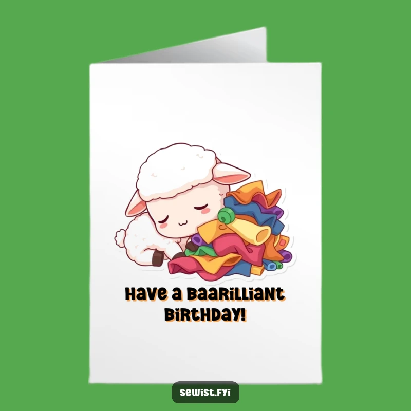 Free Printable Funny Birthday Card: Sleepy Sheep Crafter, Perfect DIY Downloadable Gift