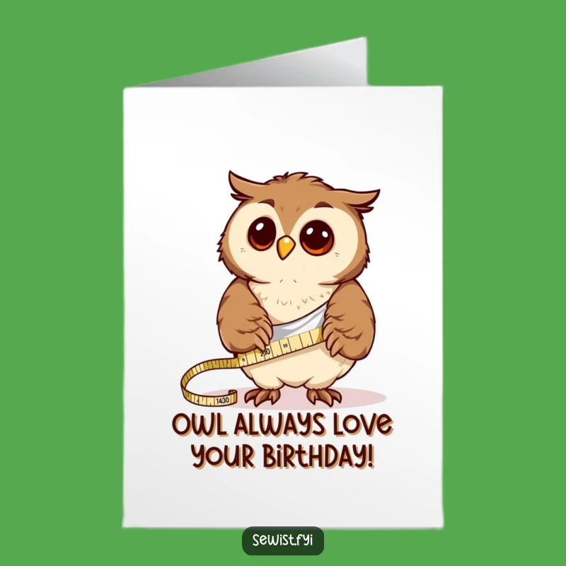 Free Printable Funny Birthday Card: Curious Owl's Crafty Wish