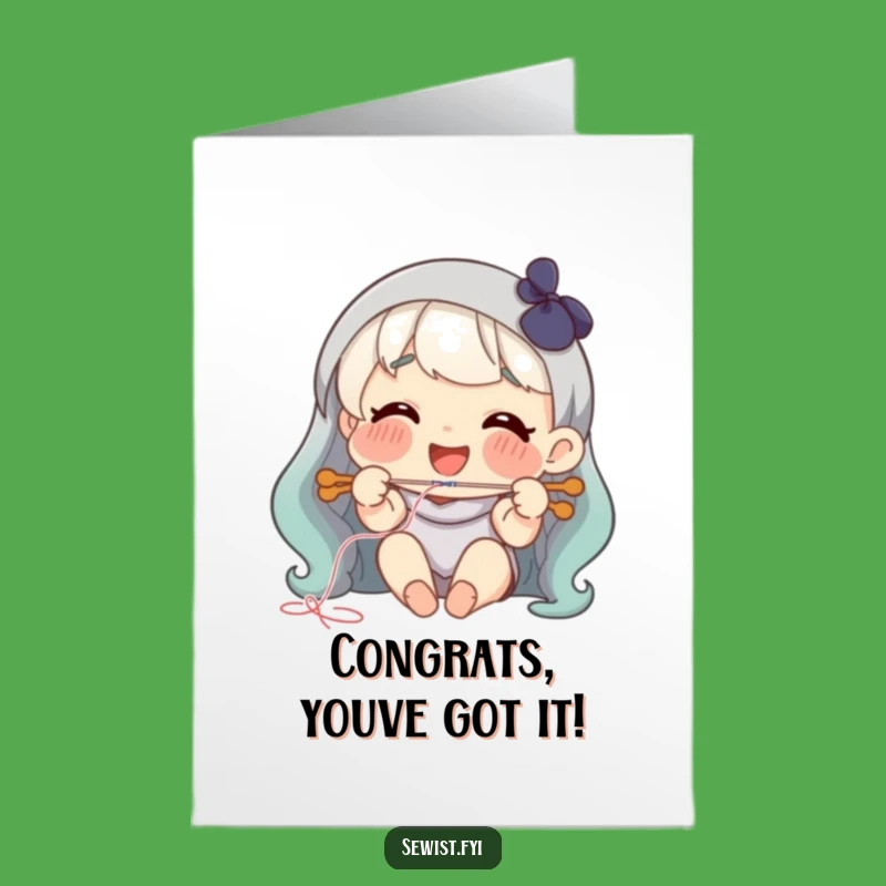 Free Printable Needle Threading Congrats Card - Hilarious Downloadable for Success