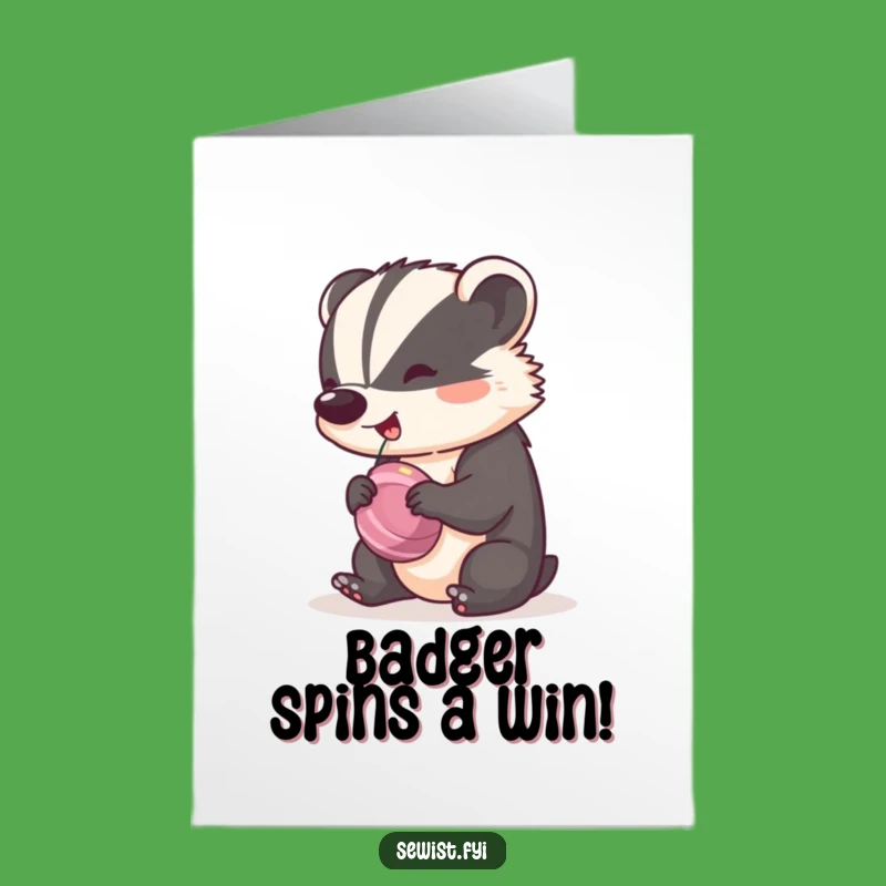Free Printable Congrats Card: Badger's Crafty Rhythm, Digital Download for Easy Print at Home