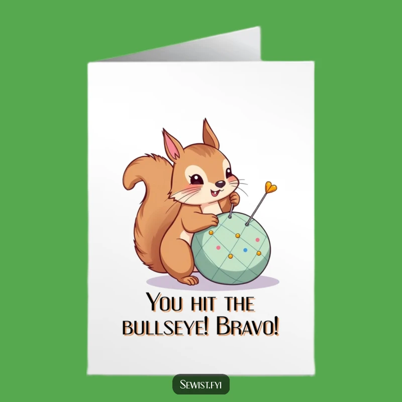 Free Printable Squirrel Congrats Card: Celebrate Wins with a Target-Hitting Downloadable Gift!