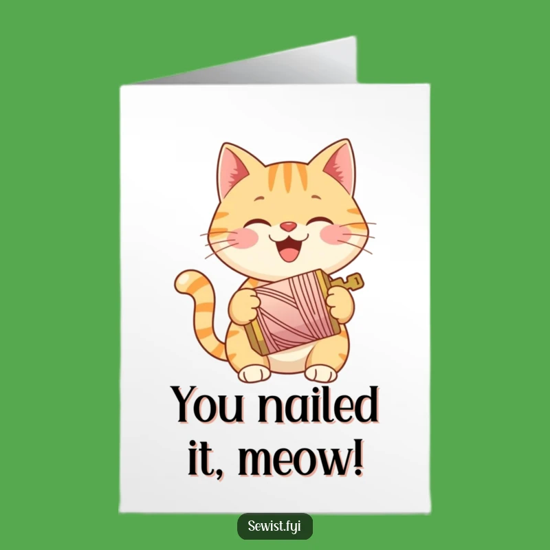 Free Printable Cat Congratulations Card: Funny Downloadable for Crafty Success