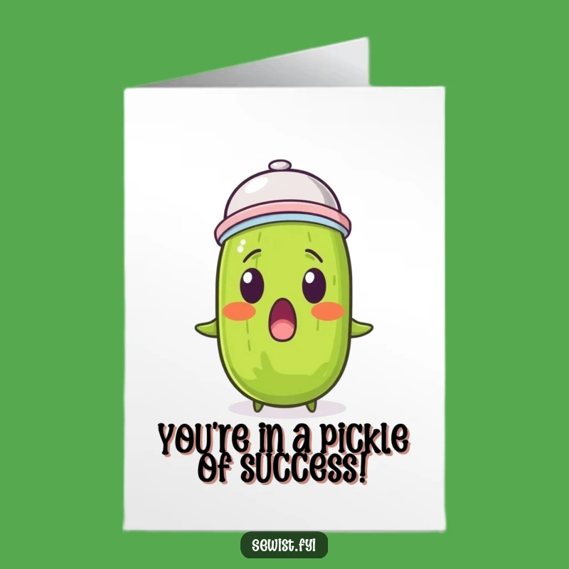 Free Printable Pickle Congratulation Card: Funny Thimble Surprise & DIY Gift For Achievement