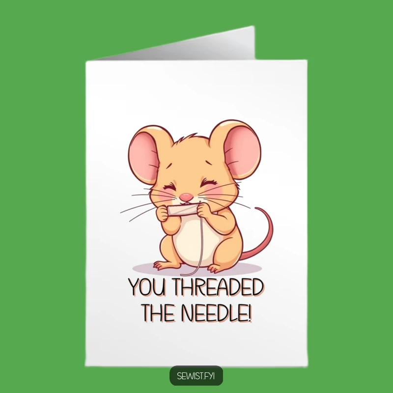 Free Printable Mouse Crafter Congratulations Card - Focused Downloadable Gift