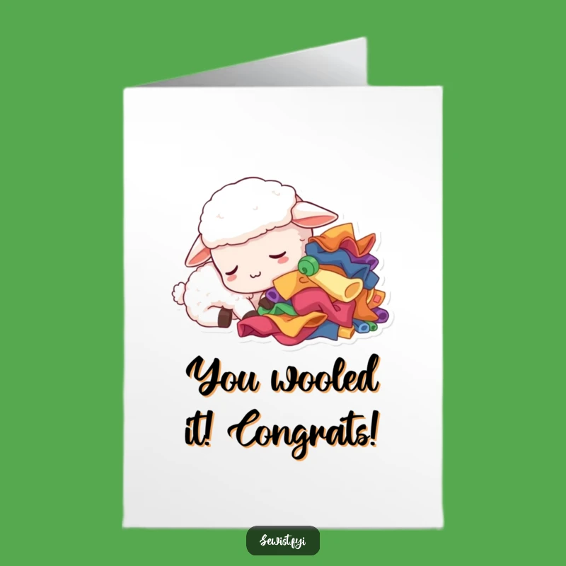 Free Printable Congrats Card: Sleepy Sheep Tailor, Amazing DIY Downloadable Gift