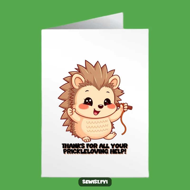 Free Printable Hedgehog Thank You Card: A Stitch of Gratitude!