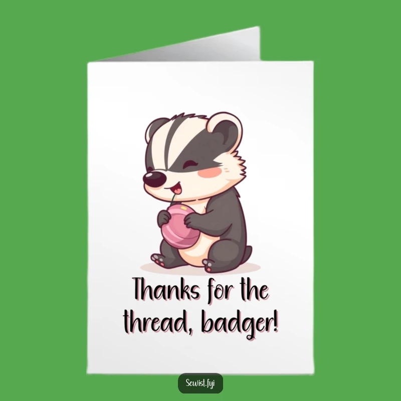 Free Printable Thank You Card: Badger's Rhythmic Thanks, Downloadable Gift to Print at Home