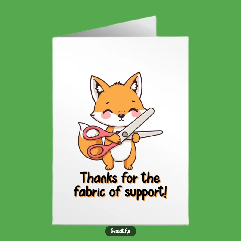 Free Printable Thank You Card: Fox Cutting Thanks, Humorous Download