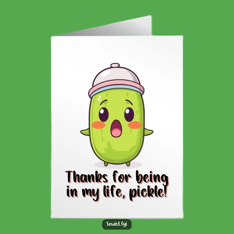 Free Printable Pickle Thank You Card: Funny Thimble Surprise & DIY Gift For Gratitude