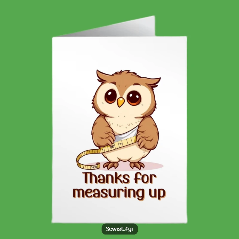 Free Printable Funny Thank You Card: Owl's Thoughtful Creation