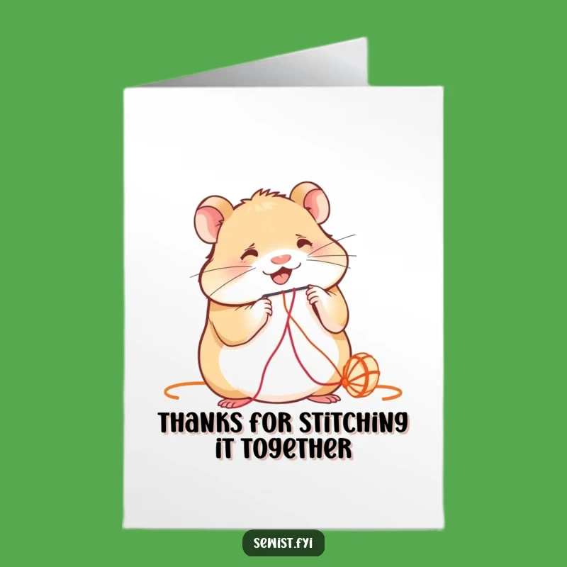 Free Printable Hamster Thank You Card: Show Gratitude with a Crafty Downloadable Gift!