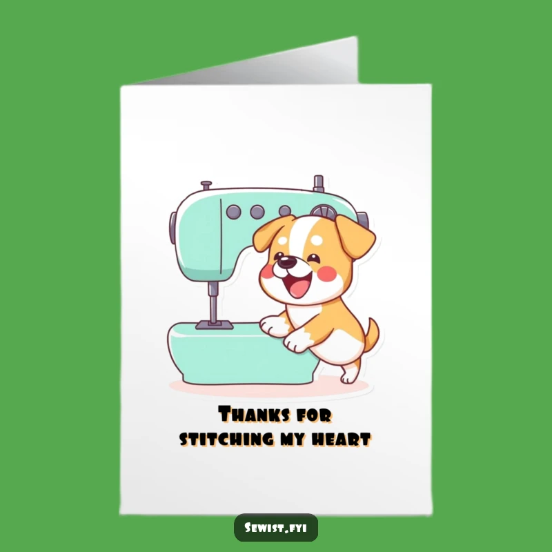 Free Printable Dog Thank You Card: Funny Downloadable for Sewing Assistance