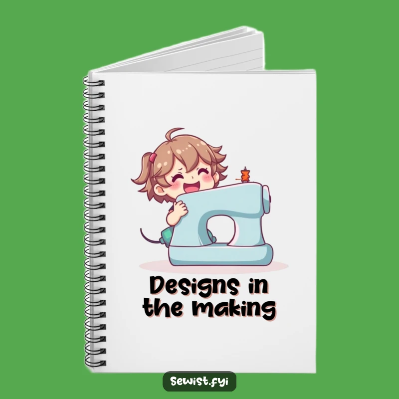 Funny Sewing Machine Notebook: Enthusiastic Crafter Journal, Ideal Funny Gift!