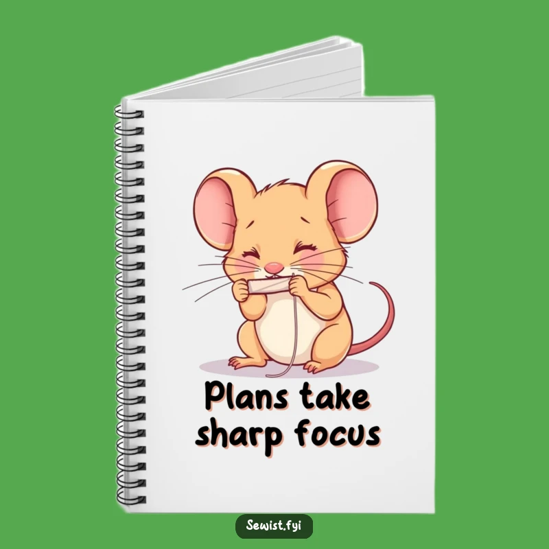 Funny Determined Mouse Sewing Notebook: Hilarious Stationery for Detailed Projects