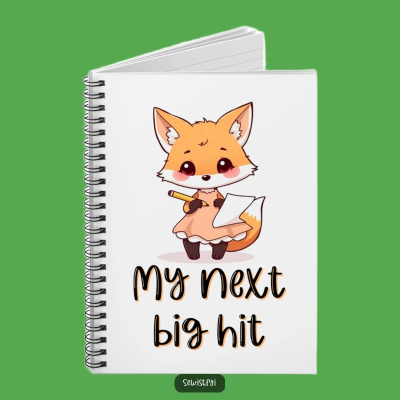 Funny Fox Fashion Notebook: Sketch Your Ideas, Playful Artist Journal, Gift