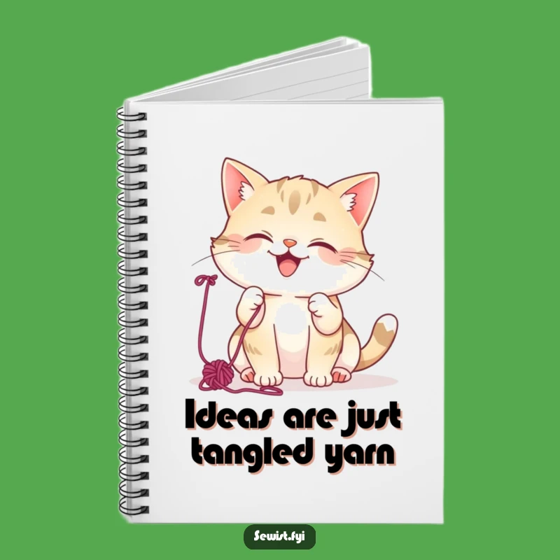 Funny Cat Yarn Notebook: Mischievous Giggling Kitty Journal, Perfect Writing Gift