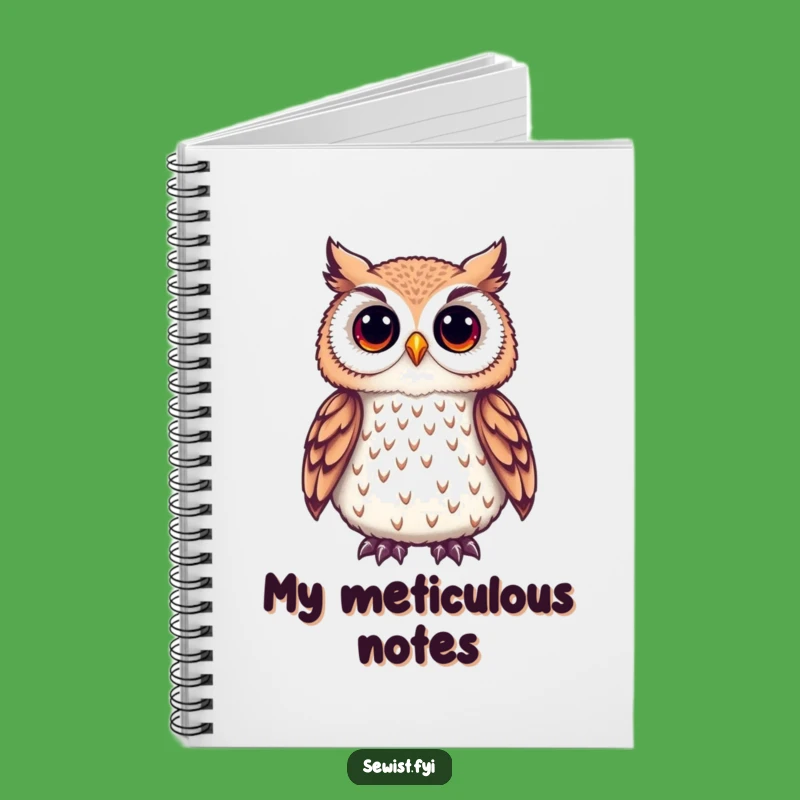 Funny Owl Crafter Notebook: A Cute Owl Admiring Embroidered Detail