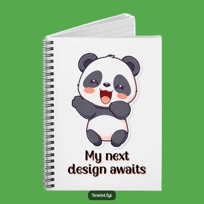 Funny Panda Seamstress Notebook: A Giggling Panda Cutting Fabric With Joy