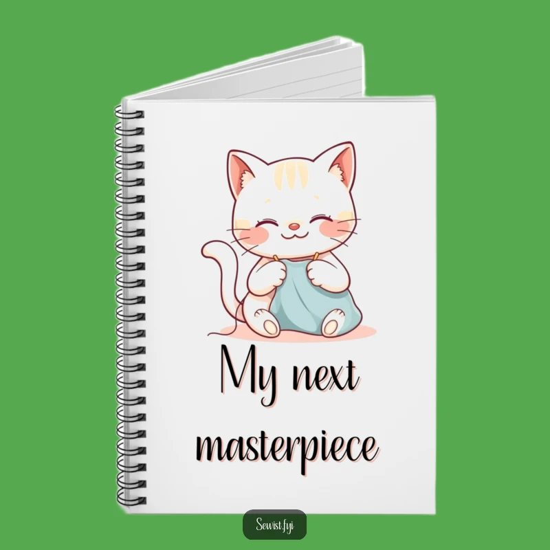 Funny Cat Sewing Notebook: Jot Down Ideas, Happy Kitty Stitching Journal, Gift