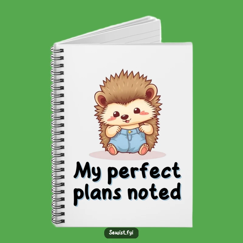 Funny Hedgehog Notebook: Jot Down Ideas with Sewing Pride