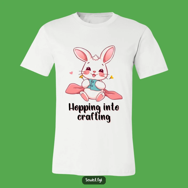 Funny Playful Bunny T-Shirt: Precise Fabric Pinner, Hilarious Sewing Shirt Funny Gift