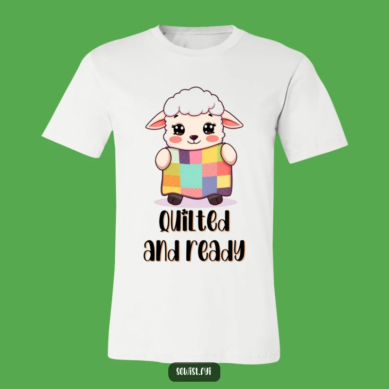 Funny Sheep Patchwork Quilt T-Shirt: Cozy Apparel Celebrating Handmade Creations