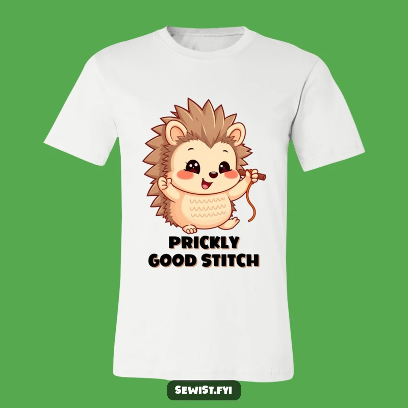Funny Hedgehog Stitch T-Shirt - Hilarious Gift for Sewers!
