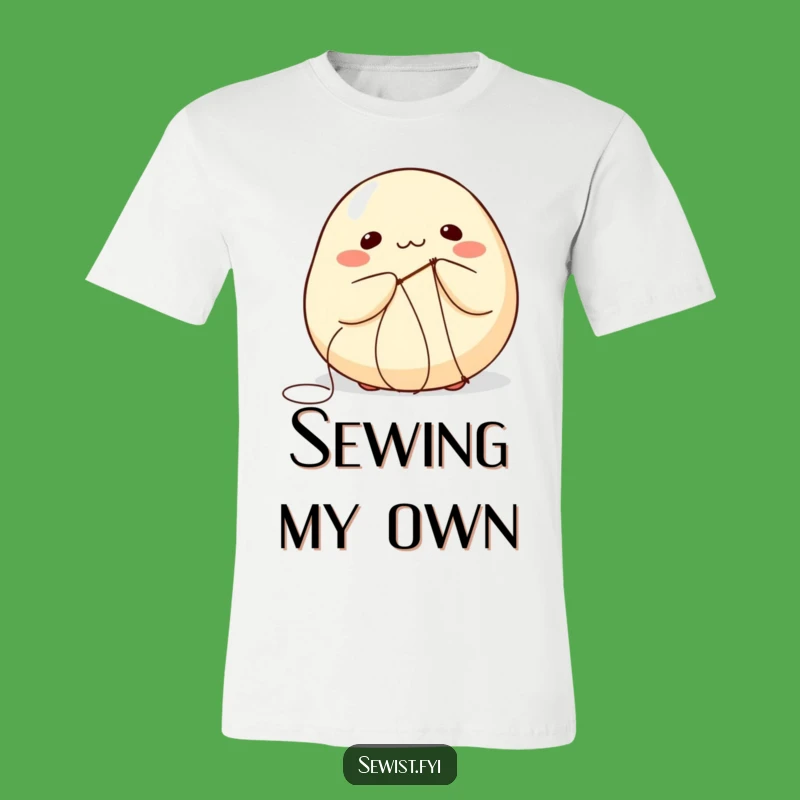 Funny Self-Stitching Dumpling T-Shirt: Wear Your Foodie Humor!