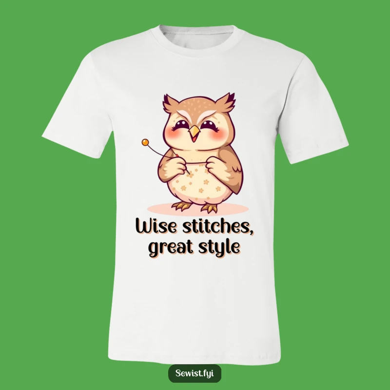 Funny Owl Seamstress T-Shirt: Hilarious Shirt for Crafty Bird Lovers