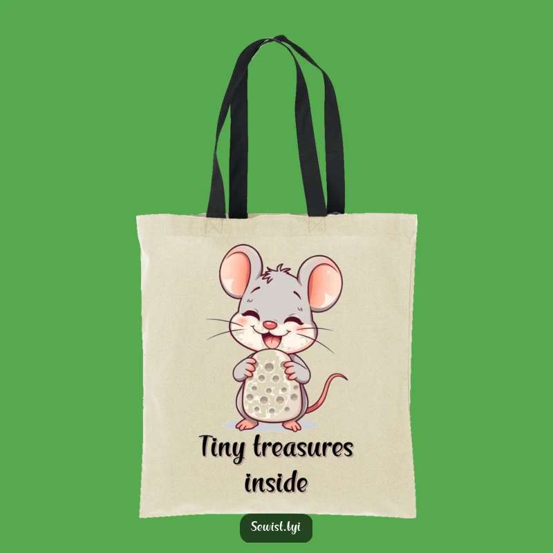 Funny Mouse Crafter Tote Bag: Delighted Bag for Supplies, Perfect Gift