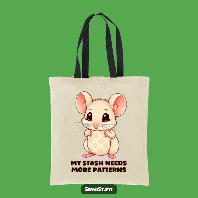 Funny Mouse Fabric Tote Bag: Curious Explorer Bag, Stylish & Funny Gift