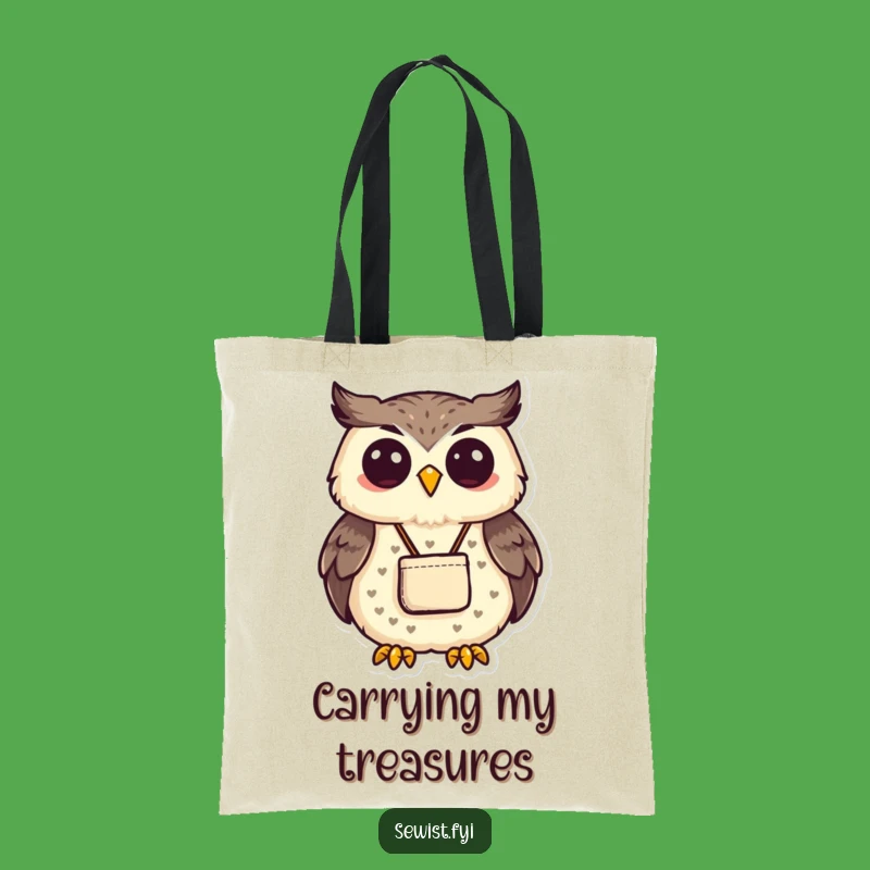 Funny Proud Owl Sewing Tote Bag: Stylish and Humorous Accessory for Creators