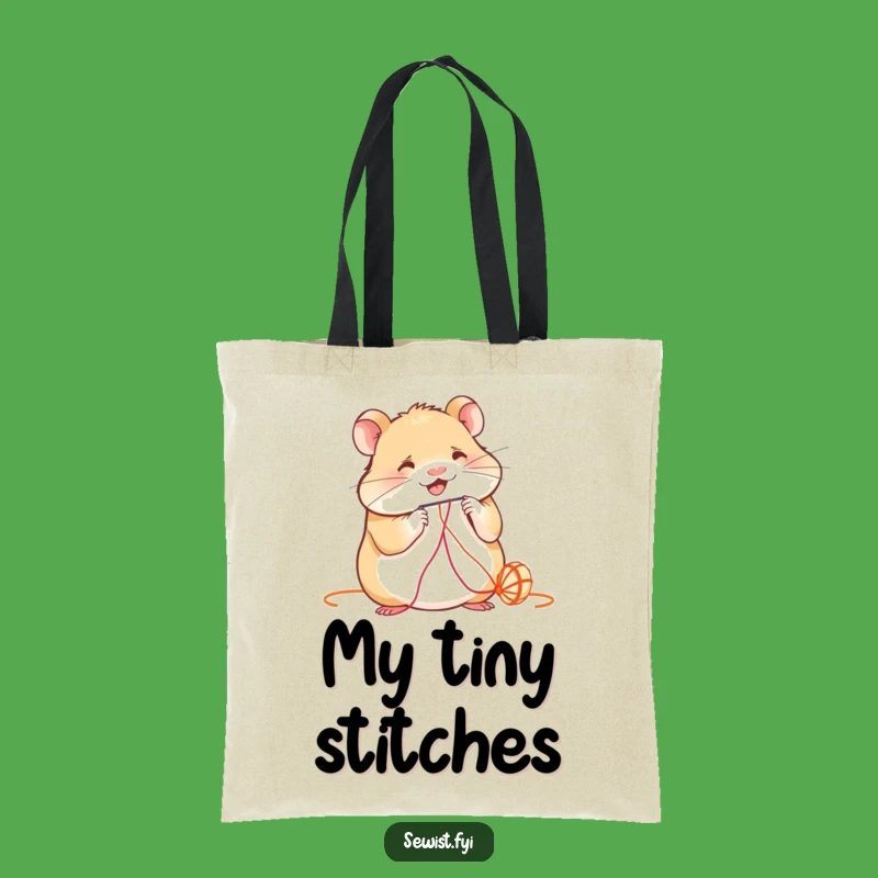 Funny Hamster Tote Bag: Craft Carry-All, Chic Comical Accessory, Great Funny Gift